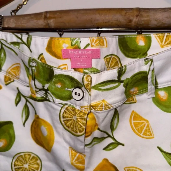 Isaac Mizrahi womens shorts lemon lime fruit - Picture 4 of 8